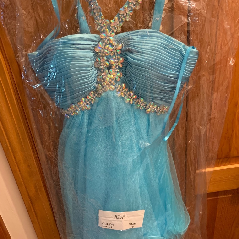 Blue cocktail dress size 4